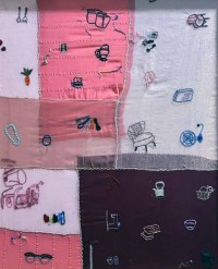 Ahwar Nasir, 29 x 24 Inch, Embroidery & Patchwork on Georgette, Cotton & Organza, AC-AHN-004